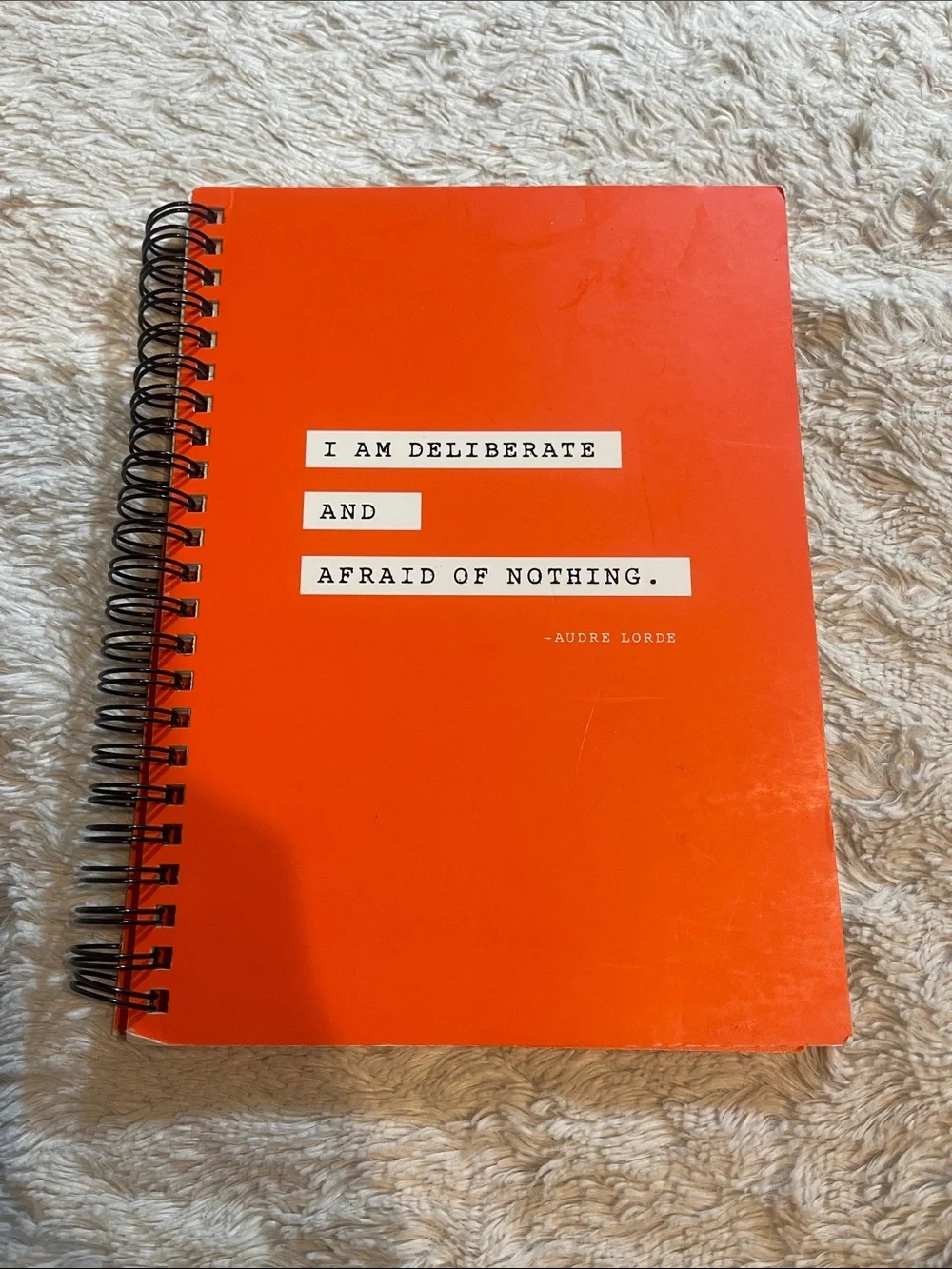 I am deliberate and afraid of nothing journal